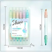 GLITTER HIGHLIGHTER 2 SIDE (SET OF 6) M976