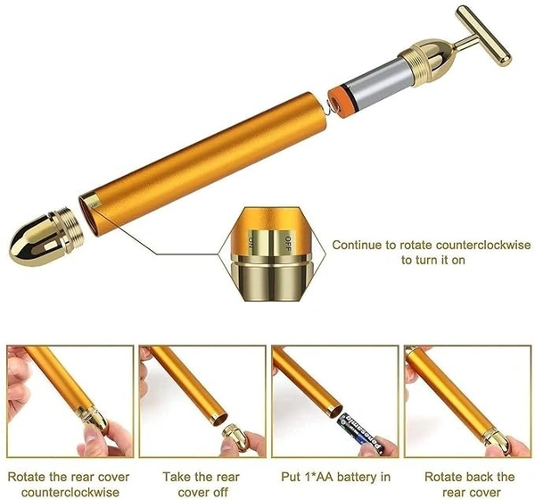GOLD VIBRATION FACE YOGA ROLLER