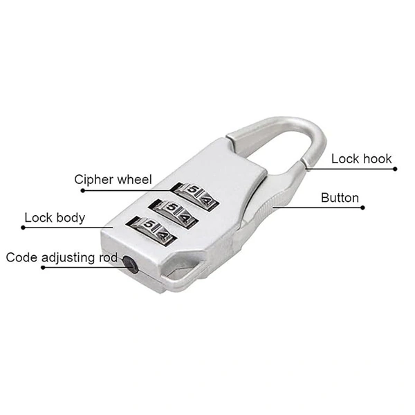 LOCK NUMBER PLASTIC 3 CODE CH-07A