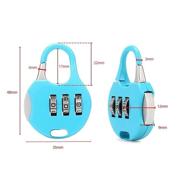 LOCK NUMBER PLASTIC 3 CODE CH-15B
