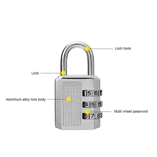 LOCK NUMBER STEEL (S)3 CODE CH-17E (PACK OF 12)360PB