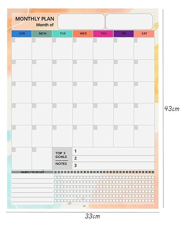 MAGNETIC STICKY NOTE 13X17 MONTHLY - 13X17 CM