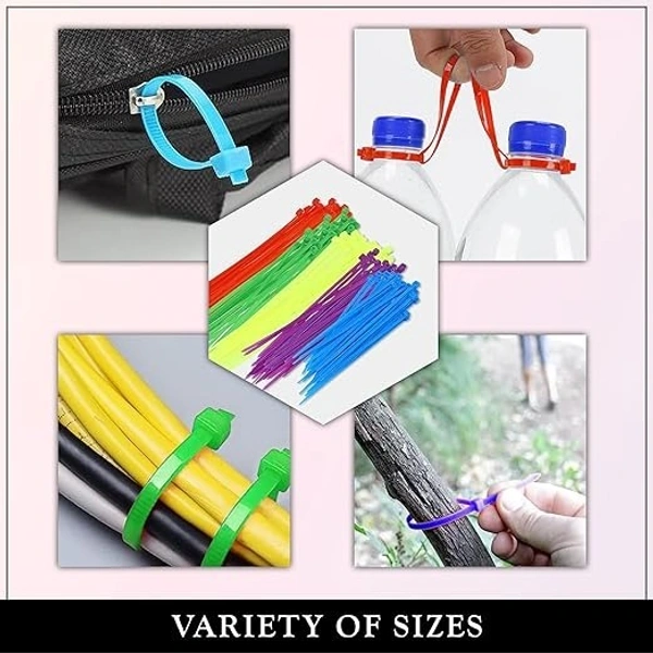 NYLON CABLE TIE MIX SIZE COLOUR