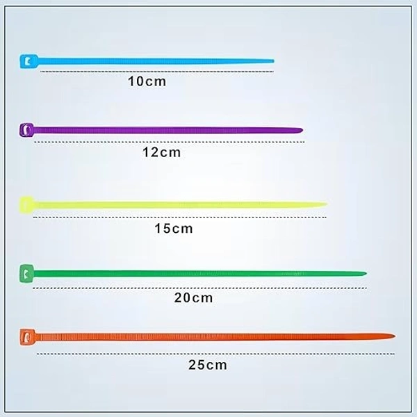 NYLON CABLE TIE MIX SIZE COLOUR