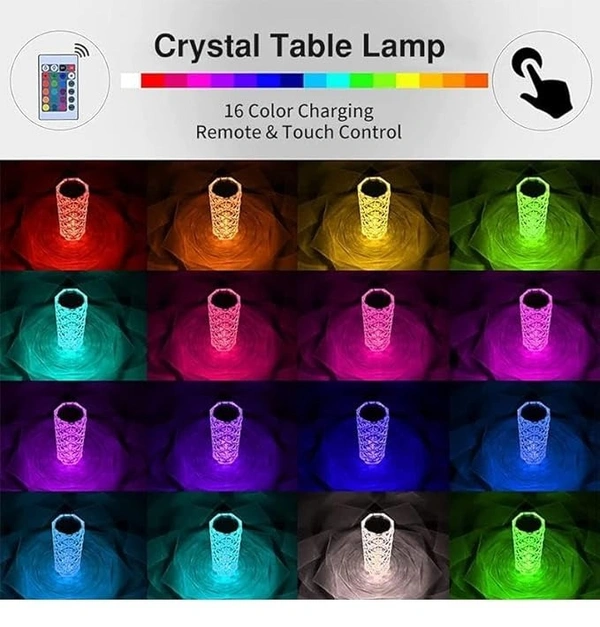 ROSE DIAMOND CRYSTAL LAMP
