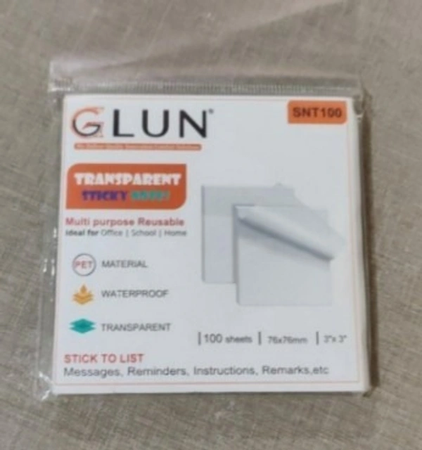TRANSPARENT STICKY NOTES WITHOUT BOX (50 SHEETS)