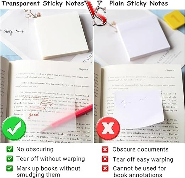 TRANSPARENT STICKY NOTE COLOUR (50 SHEETS)