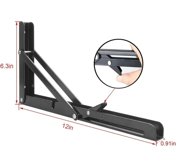 FOLDING SHELF BRACKETS 12"