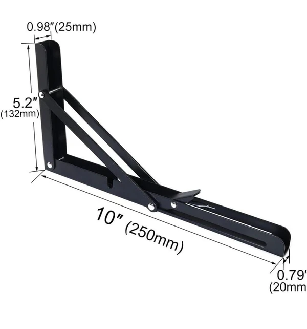 FOLDING SHELF BRACKETS 10"