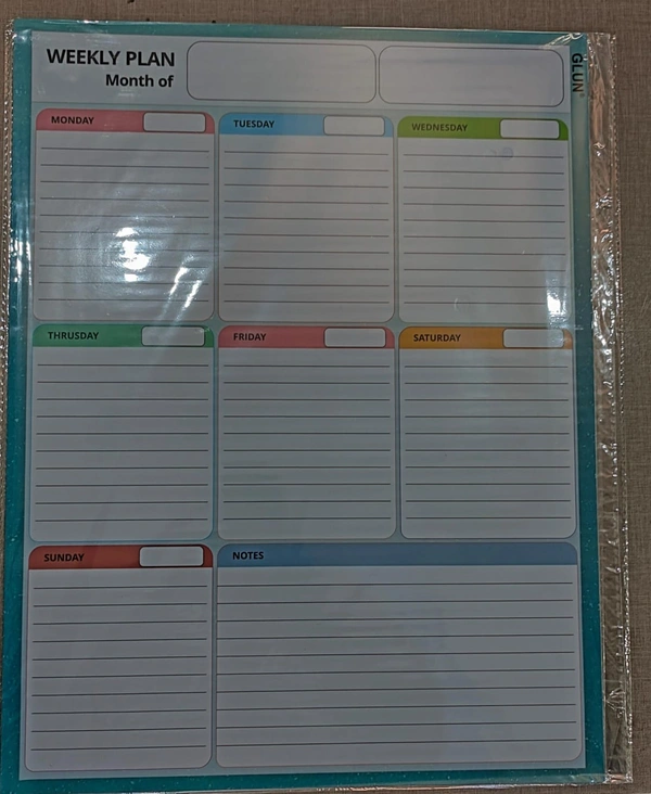 MAGNETIC STICKY NOTE 13X17 WEEKLY - 13X17 CM