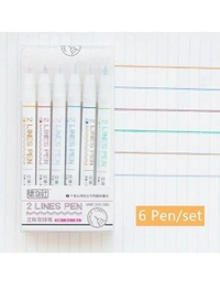 TWO LINE PEN (SET OF 6)