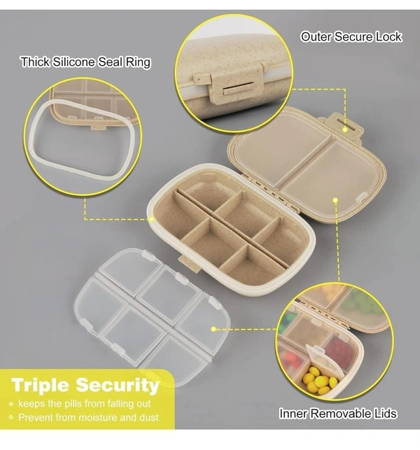 PILL CASE 8 COMPARTMENT