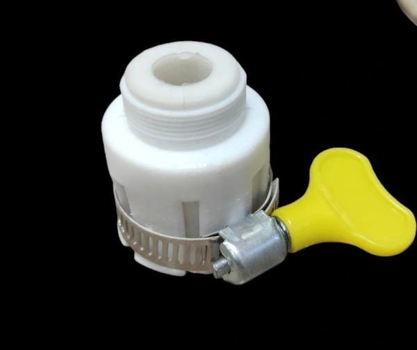 TAP FAUCET CONNECTOR WITH PLASTIC KEY STEEL HOSE CLAMP
