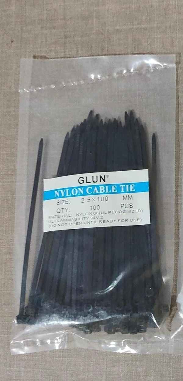 NYLON CABLE TIE 2.5X100MM BLACK