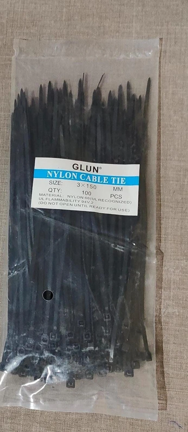 NYLON CABLE TIE 3X150MM BLACK
