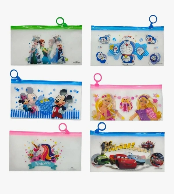 TRANSPARANT PRINTED ZIPPER POUCH