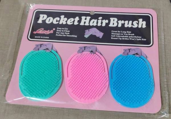 POCKET HAIR BRUSH (SET OF 3)