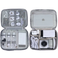 TRAVEL ACCESSORIES BAG 3 LAYER GREY 27X20X10