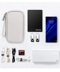TRAVEL ACCESSORIES BAG 2 LAYER BLACK 19X10X2
