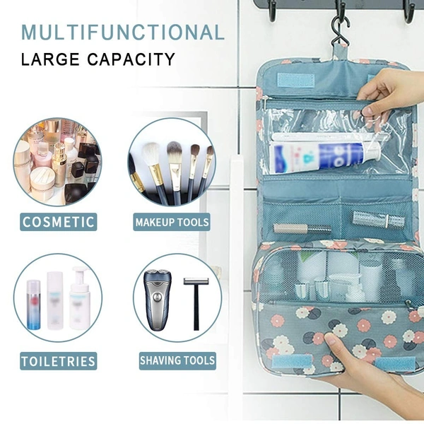 HANGER COSMETIC BAG GREEN PRINTED