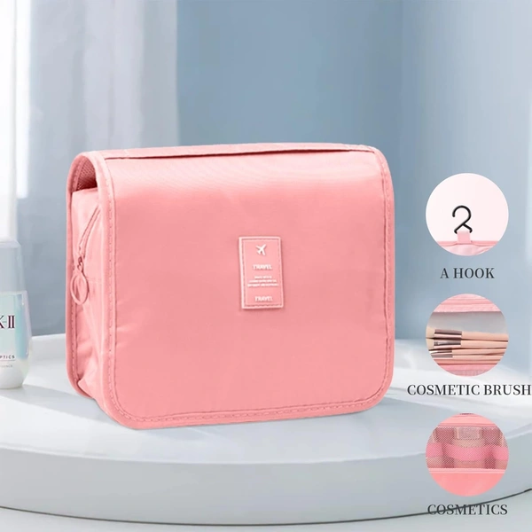 HANGER COSMETIC BAG PINK PRINTED