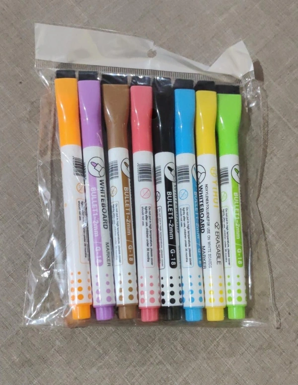 ERASABLE MARKER COLOUR (SET OF 12) 