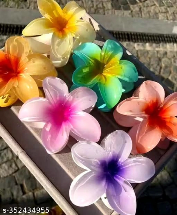 LARGE FLOWER HAIR CLAW (SET OF 12)