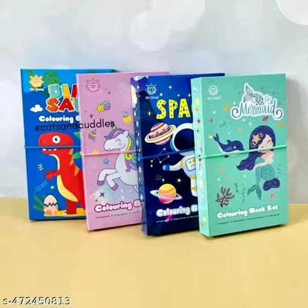 COLOURING SCRATCH BOOK WITH COLOUR PENCIL