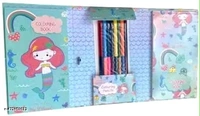 COLOURING SCRATCH BOOK WITH COLOUR PENCIL
