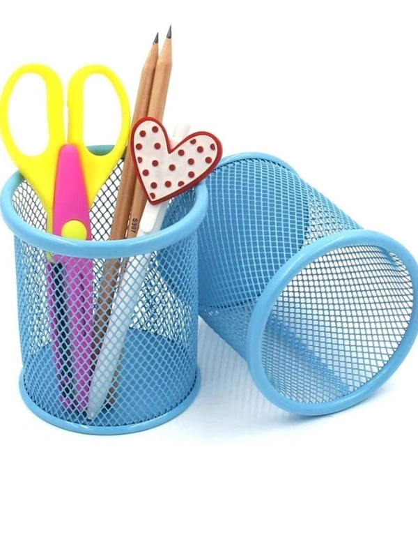 METAL PEN STAND ROUND COLOURED