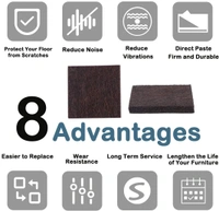 FURNITURE BUMPER PAD SQUARE (SET OF 9)