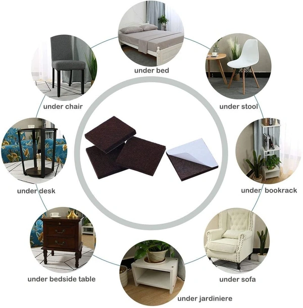 FURNITURE BUMPER PAD SQUARE (SET OF 16)