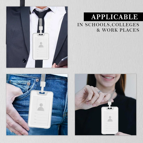 ID CARD HOLDER GREY& WHITE (SET OF 5) 905V