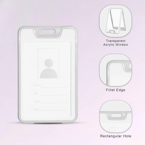 ID CARD HOLDER GREY& WHITE (SET OF 5) 905V