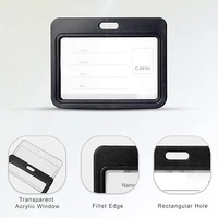 SLIDING ID CARD HOLDER BLACK (SET OF 5)C-981H