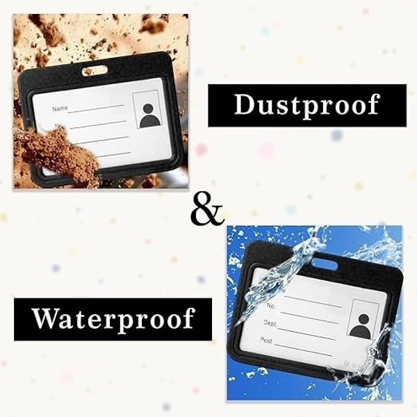 SLIDING ID CARD HOLDER BLACK (SET OF 5)C-981H