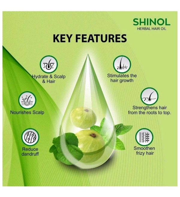 HC Shinol Herbal Hair Oil,150 Ml - 150 ml, Japanese Laurel