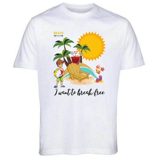 Beach t Shirt - white, XXL