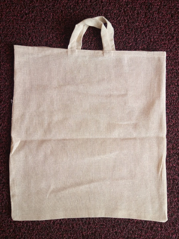 Cotton Cloth Carry Bags - 18*20", Grey/Cream