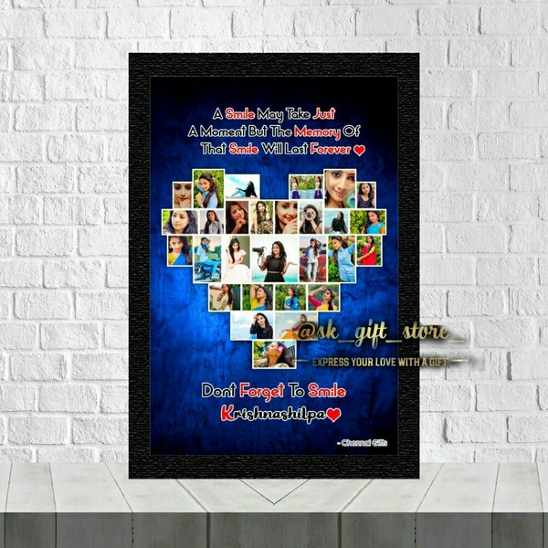 Customize Photo Frames  Heart Shaped - 12*8 size ( check description for Different size and Price)