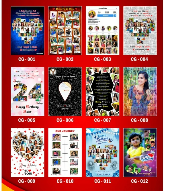 Customized Photo Frame ( Price Depending On size Pls Check Description For Price) - 12*15 size
