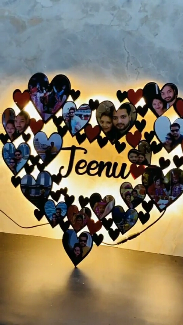 Heart Shaped Photo Frames (Without LED)  - 18*18 size