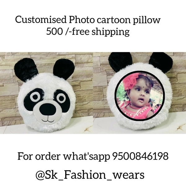 Cartoon Pillow with Your Image (Customized) - 12*12