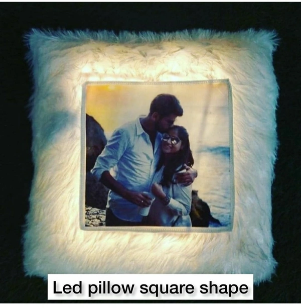 LED Square. Shaped Pillows (Customized With Your Pic) - free size, different colour