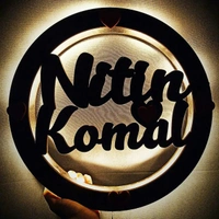 Wall Hanging Customized Name  LED Rounds - 8*8Size