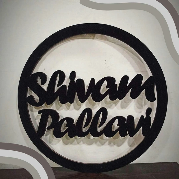 Wall Hanging Customized Name  LED Rounds - 8*8Size