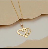Couples Heart Name Necklace (With customized Name)