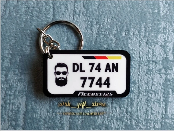 Mini Wooden Bike Number Plate (Customized)  - front And Back Side words are Customizable  description