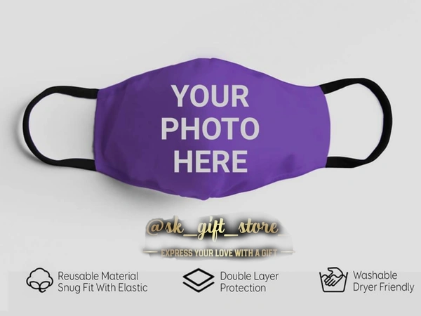 Photo Printing Mask (Customizable) - Photo or Text is Customer choice