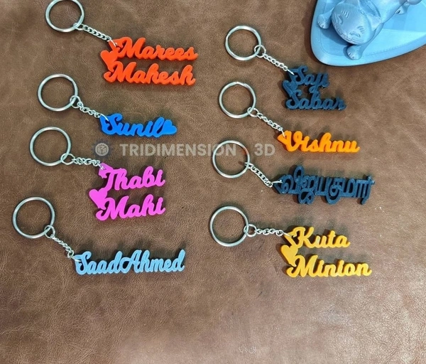 3D Name Keychain (Customizable) - Double Name